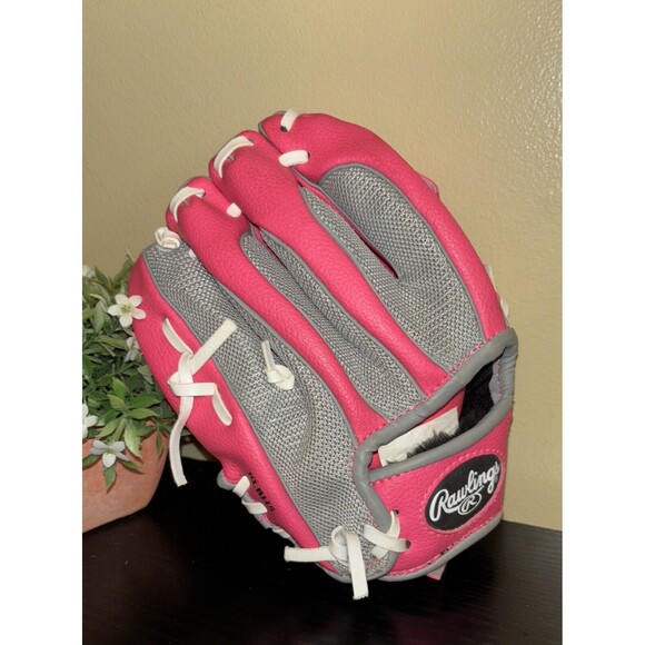 Rawlings PL90PSM Pink/ Gray Baseball Softball Glove Youth Players Series RHT - Picture 2 of 9
